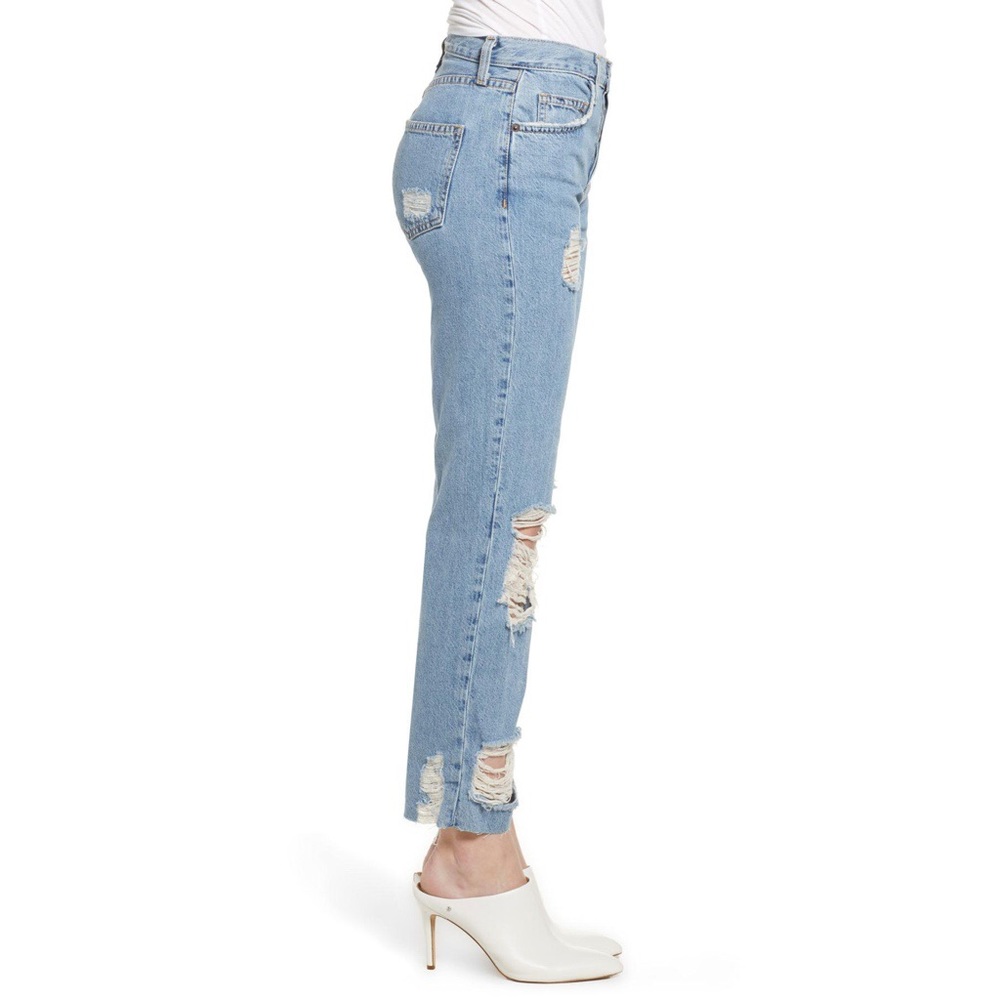 Current/Elliot Ripped Original Straight Leg Jeans - Picture 2 of 7